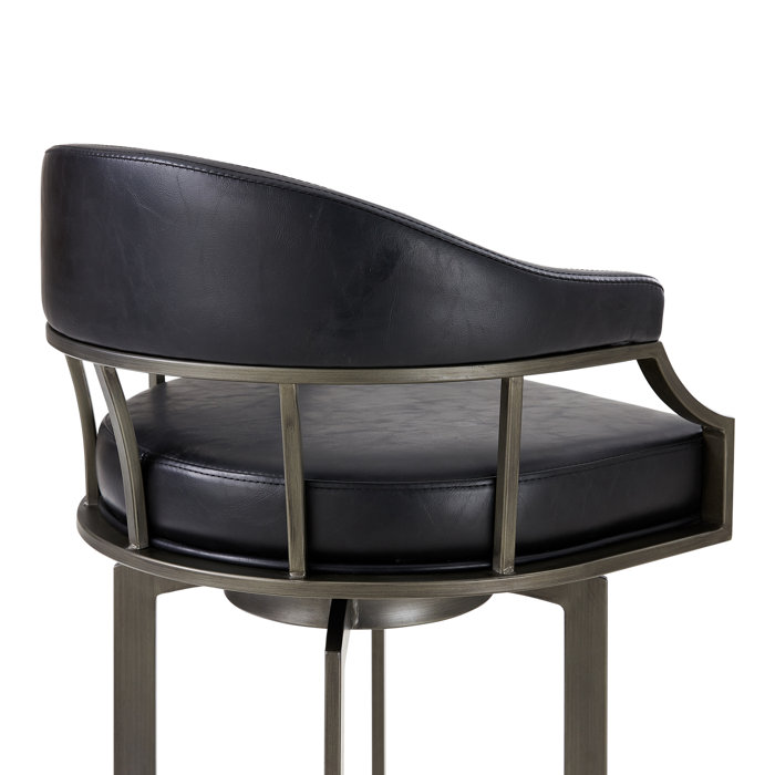 Brayden Studio® Quarryville Swivel Faux Leather Bar & Counter Stool